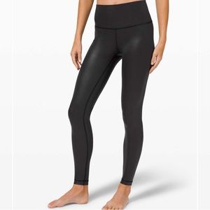 GUC Lululemon Wunder Under High-Rise Tight Foil 28" Luminosity black size 4